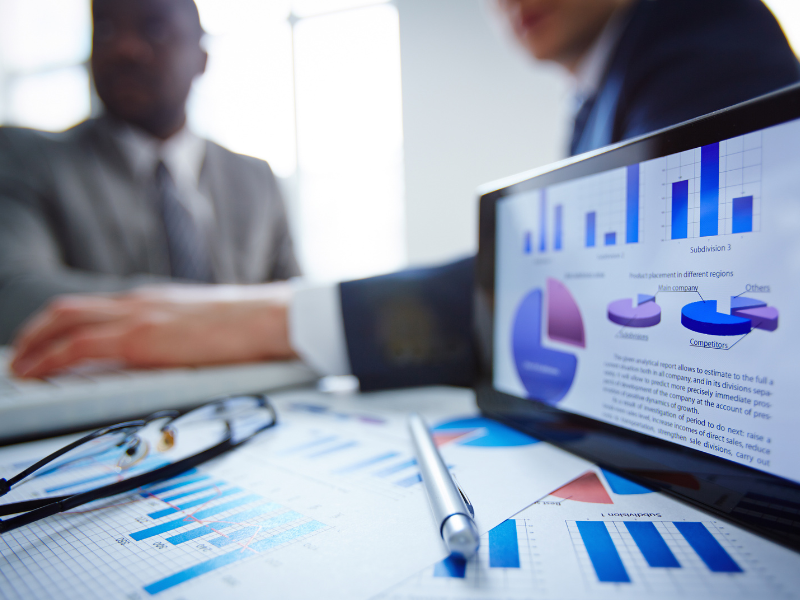 marketing manufacturing strategies displayed on charts and graphs