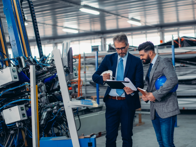 online marketing for manufacturing strategies displayed on graphs