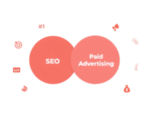 SEO and PPC management concept showing how organic SEO and paid ads work together for performance